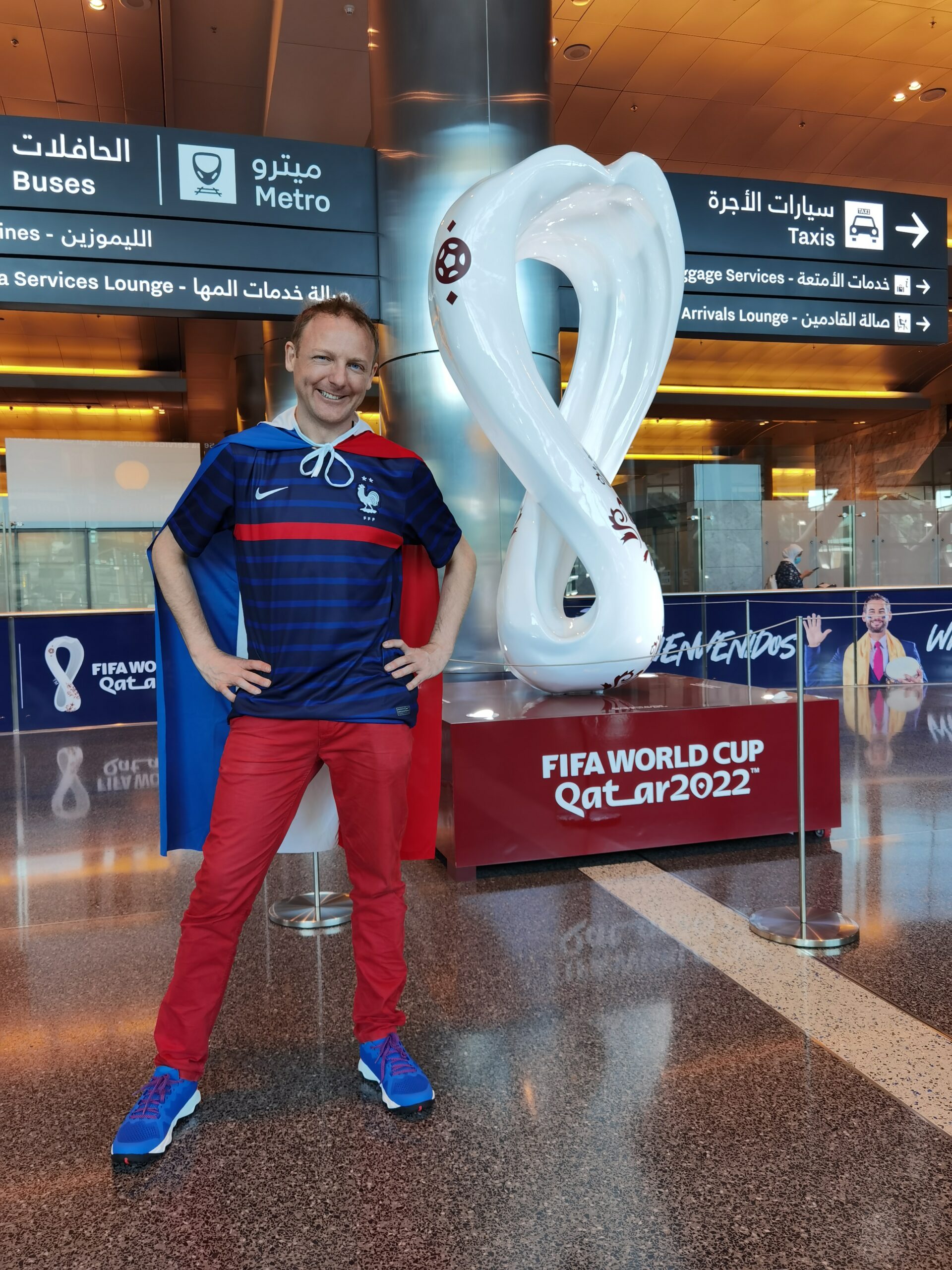 Fan gear at Doha Airport